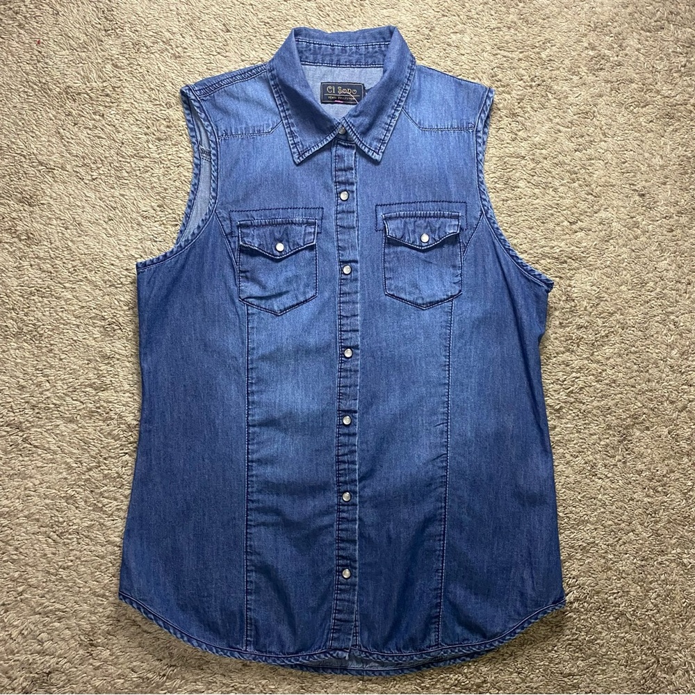 Western Vintage Pearl Snap Pockets 90s Shirt Womens Size Medium Southwestern